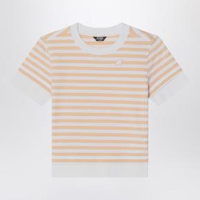 [해외배송] EMEL 티셔츠 WHITEBEIGE 스트라이프 (KIDS ) K2126ZW-BCO-AZY B0051854954