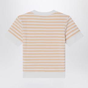 [해외배송] EMEL 티셔츠 WHITEBEIGE 스트라이프 (KIDS ) K2126ZW-BCO-AZY B0051854954