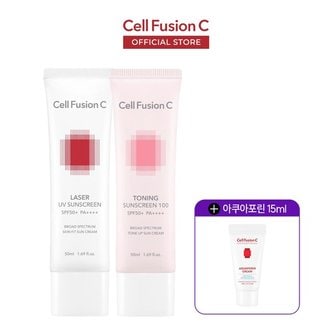 셀퓨전씨 레이저+토닝 혼합세트 50ml+50ml (+아쿠아포린 15ml)