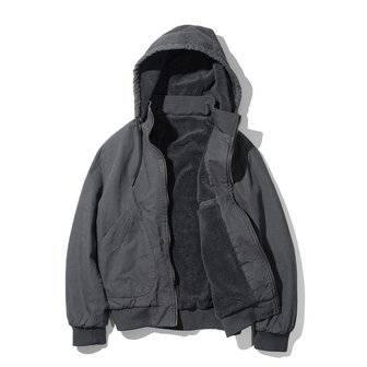 매스노운 3WAY WASHED BOA HOODED JACKET MWIPD003-DG