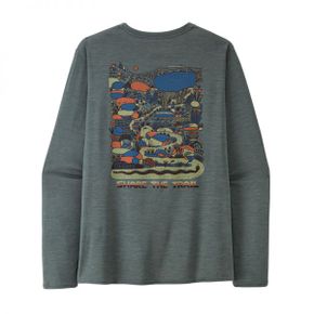 맨즈 L/S 캡 모자 쿨 데일리 그래픽 셔츠 - Lands Commontrail 누보 Gre 9398629