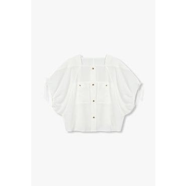 GCUT [25S/S] 스퀘어 넥 버튼 블라우스(7255260104)