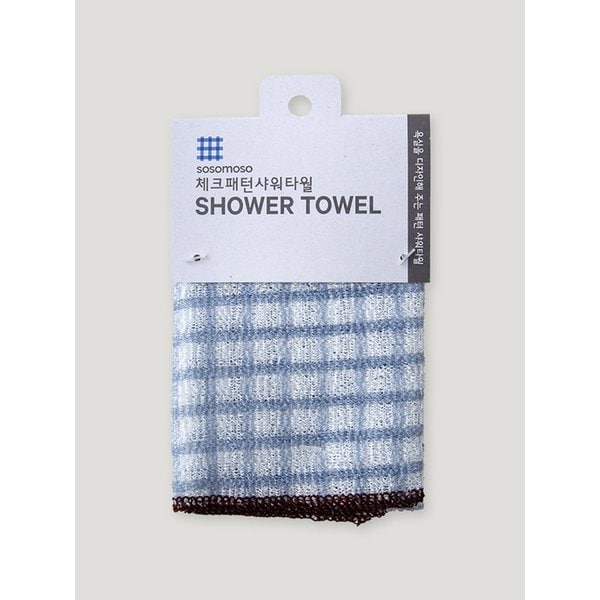 체크패턴 샤워타월