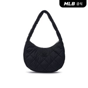 MLB [코리아공식][문가영 착용] 패딩 퀼팅 미디움 호보백 NY (Black)