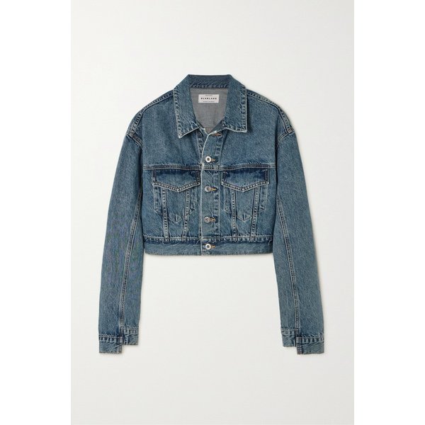 실버레이크 넷 서스테인 울트라 크롭 트러커 데님 재킷 블루 1647597316550955