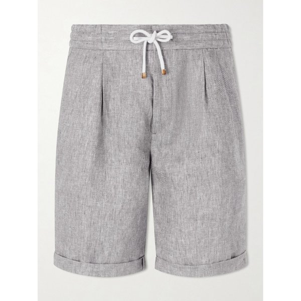 브루넬로쿠치넬리 헴프 리넨 블렌드 드로우스트링 버뮤다 쇼츠 46376663163115414