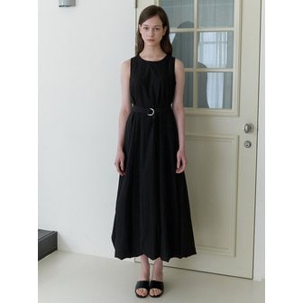 카인더베이비 french semi balloon dress - black