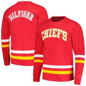 4804588 Tommy Hilfiger Mens Red/Gold Kansas City Chiefs Nolan Long Sleeve T-Shirt