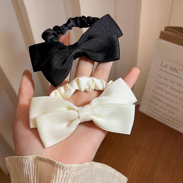 [옷자락] 여자 러블리 똥머리 곱창끈 리본 밴딩 헤어밴드