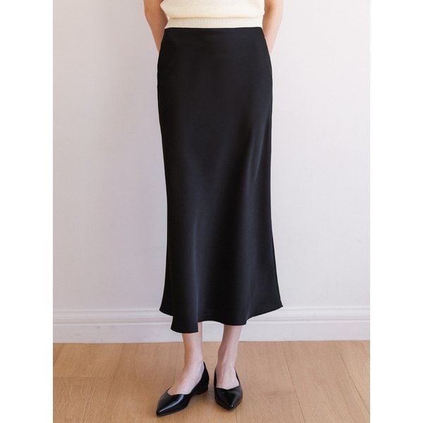 실키 새틴 머메이드 롱 스커트_3color
