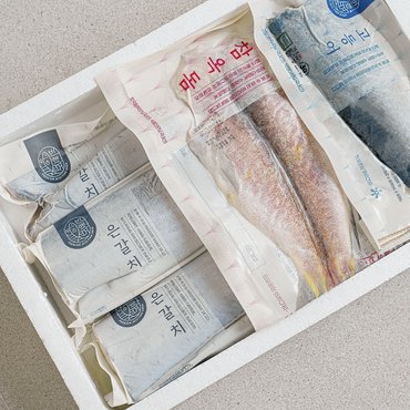제주반했어 갈옥고 세트 1.08kg(갈치 300g*1미, 옥돔 180g*1미, 고등어 150g*4팩/선물가방 포장)