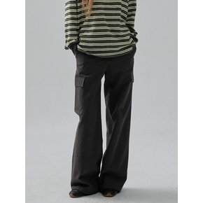 COTTON POCKET CARGO PANTS (ash gray)