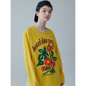 POPPY RUNNER 롱 슬리브 티셔츠/옐로우