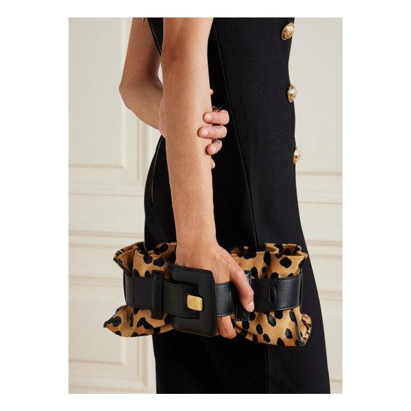 앤섬 미니 버클 가죽 레오파드 프린트 카프 헤어 숄더 백 46376663162839808