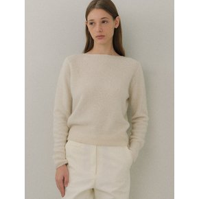 Raccoon boat neck knit (4colors)