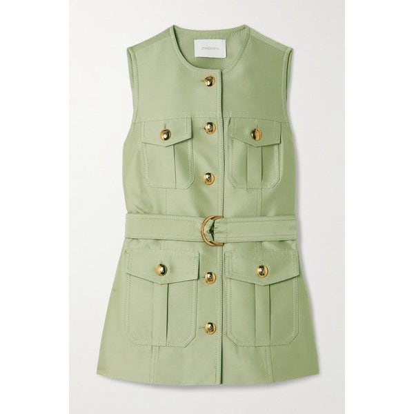 루나 벨티드 울 실크 블렌드 베스트 46376663163043459