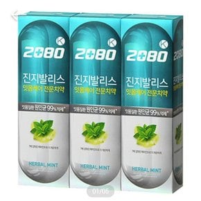 애경 2080 진지발리스 허벌민트 (120gx3)