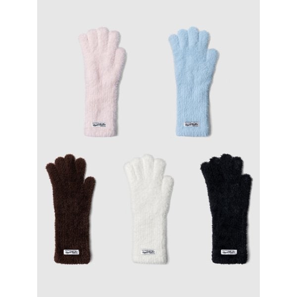 허그 앙고라 핑거홀 장갑_5color