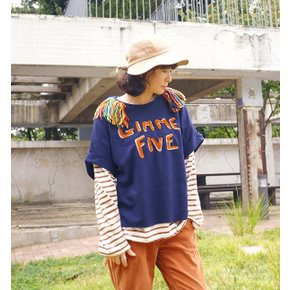 컬러풀 어깨수술 모직 티셔츠n1030