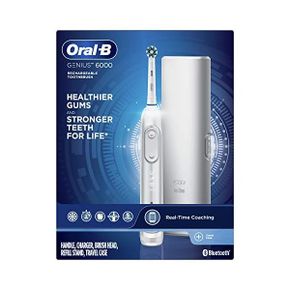 독일 오랄비 전동칫솔 OralB Genius 6000 일렉트릭 Toothbrush 화이트 Packaging May Vary 13596