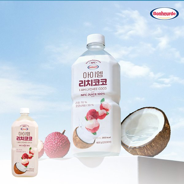 [100 NFC 착즙] 보넬드 아이엠 리치코코 주스 즙 1L 1개