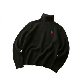 아미 26FW 울 드 꾀흐 터틀 넥 스웨터 (FKS827 001 009)