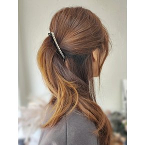 Splendid Beauty Line Banana Hair Claw Clip  스플렌디드 뷰티 큐빅 라인 바나나핀