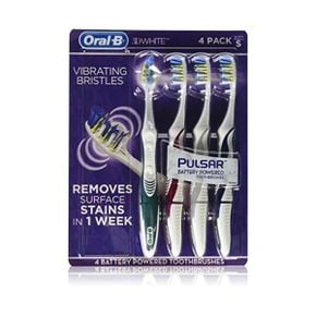 독일 오랄비 전동칫솔 Oral B 3D 화이트 Luxe 4 Pack Pulsar 배터리 Powe레드 Toothbrushes 1359