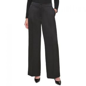 5326719 DKNY Petites Womens Satin Palazzo Wide Leg Pants