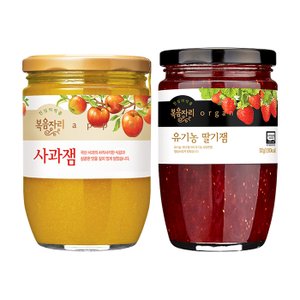  복음자리 사과잼 620g +유기농 딸기잼 500g