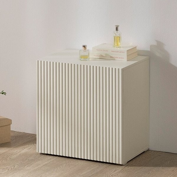 화이트 세로결 거실장TV다이+수납+사이드보드 60cm TP927