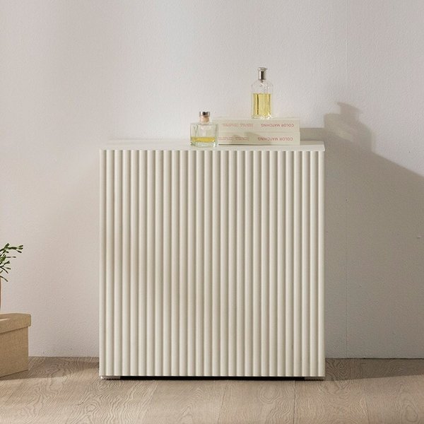 화이트 세로결 거실장TV다이+수납+사이드보드 60cm TP927