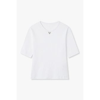 VOV [파주점] 코튼 메탈 로고 디테일 티셔츠 7126240100