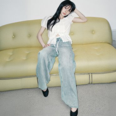 레이브 Wide Denim Pants in L/Blue VJ4ML185-AM