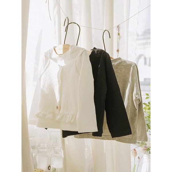 편안한 베이직템 - 유아 라운드 티셔츠