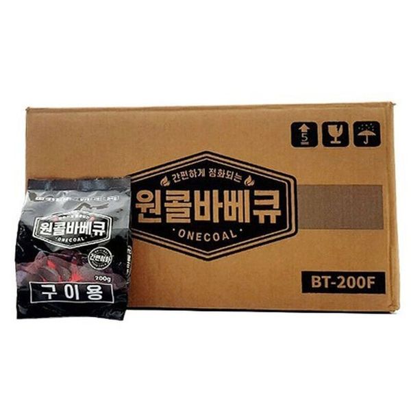 바베큐용숯 착화탄 원콜야자숯 펜션 캠장 1box 50ea