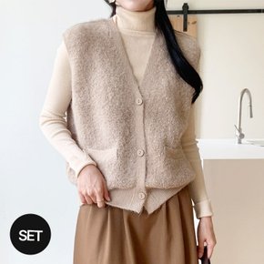 세올 울니트 조끼 세트_YMSH25FW191