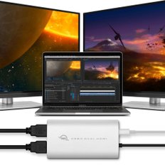 OWC USB-C to HDMI Display 확장 컨버터 애플 맥북 에어 프로 맥미니 M1 M2 M3 듀얼 4K 복제