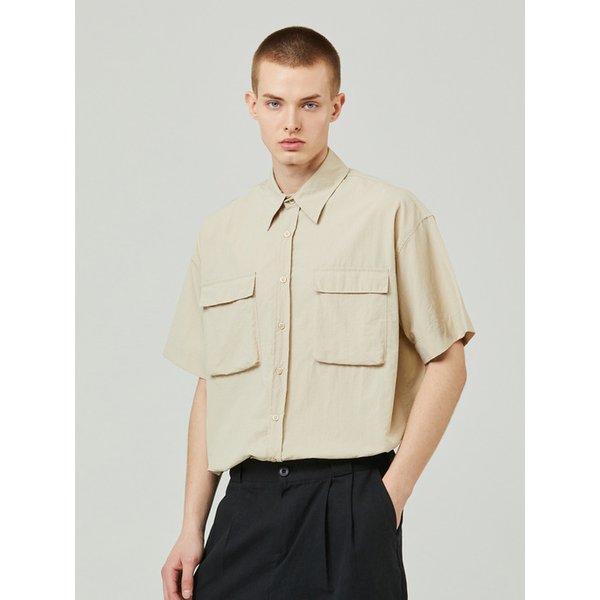 UTILITY WIND 1/2 SHIRTS_BEIGE
