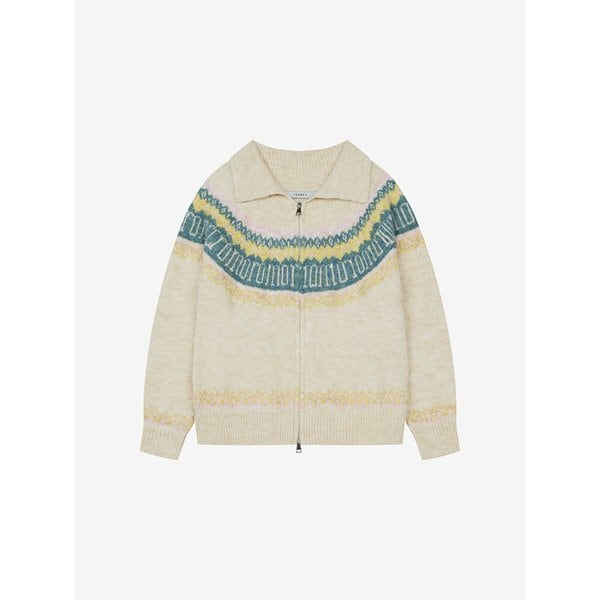 컬러 노르딕 투웨이 니트 집업 가디건 (VLCCY2953)