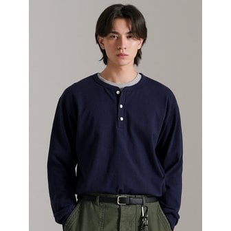 퍼스텝 스테이블 헨리넥 긴팔티 네이비 SJLT4748