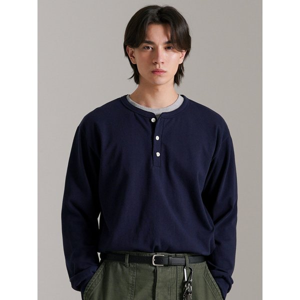 스테이블 헨리넥 긴팔티 네이비 SJLT4748
