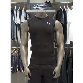 남성 민소매 컴프레션 HeatGear® 아머 슬리브리스 헬스 운동 스포츠 1361522 블랙