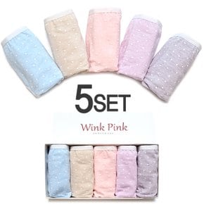 WINK PINK 데일리 코튼 면팬티 4매 여성팬티 주니어팬티_P361450618