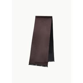 크리스타세야 26FW Silk & Wool Fringed Scarf, Black/Brown