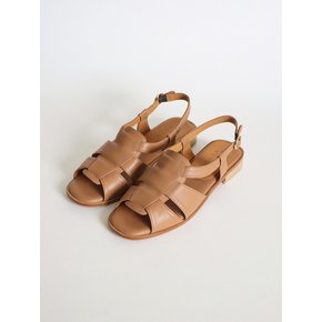 Open-Toe Fisherman Sandals . Terracotta