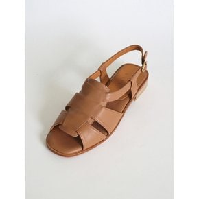 Open-Toe Fisherman Sandals . Terracotta