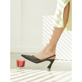 MD1065 Wave  Line Point Slingback  Black