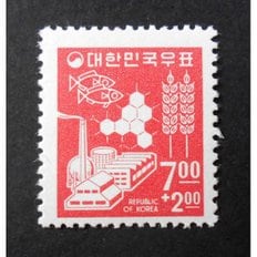 1966년 1차 재해 구제 모금 자선우표 (s8)