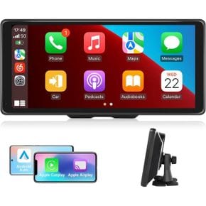 독일 카플레이 모니터 Podofo PoRtAble Car Stereo Wireless Apple Carplay Android 10.36 Inch